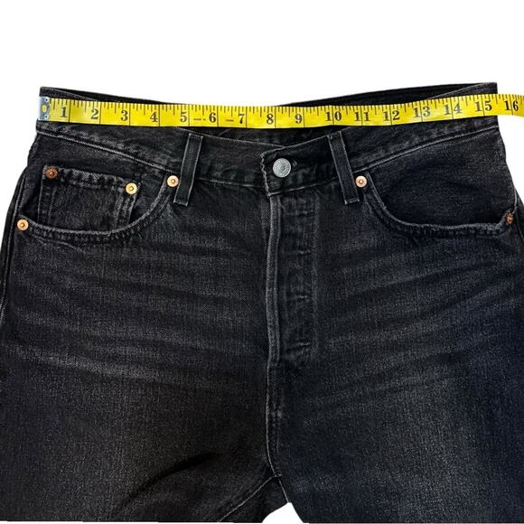 Levi’s 501 Ripped High Waist Crop Studded Canyon Jeans - Picture 13 of 16